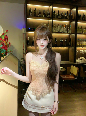 【瑞茜】芳心猎手 秋季纯欲风显瘦吊带半裙毛衣外套R66295-1H