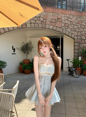 【瑞茜】 艾莎公主 夏季纯欲风小众设计性感吊带连衣裙 R8773Y