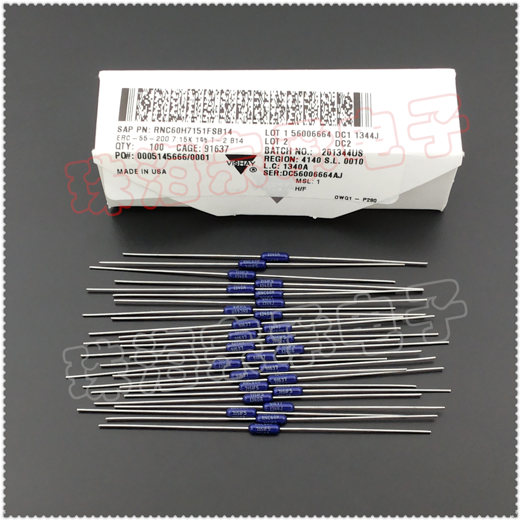 进口美国 1K~50K DALE RNC55 RNC60 RN55 CMF55 金属膜电阻器