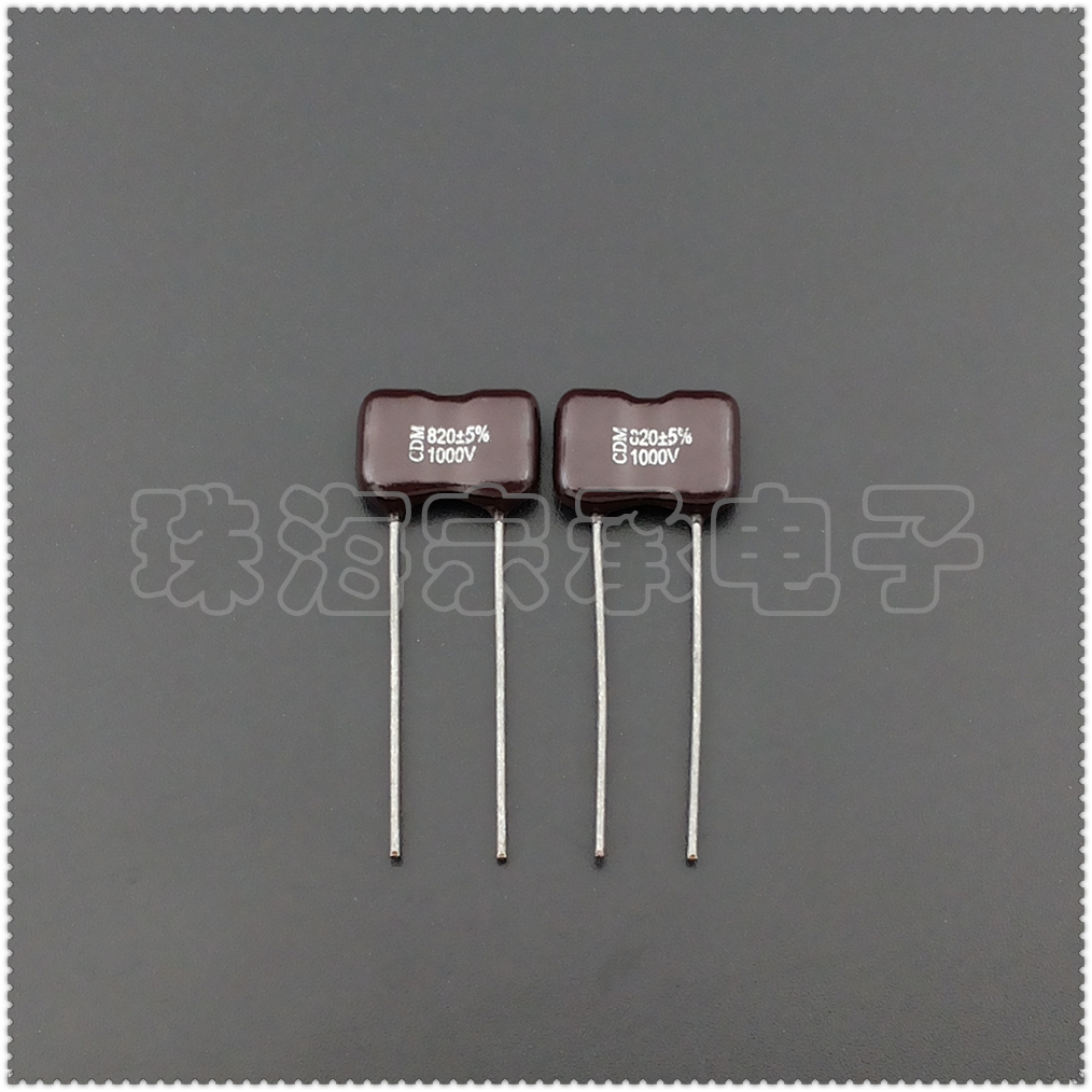 进口墨西哥 820pF 1000V CDM 821 云母电容器
