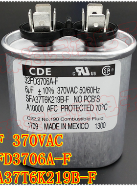 进口墨西哥 32FD3706A-F 6uF 370VAC CDE SFA37T6K219B-F 电容器