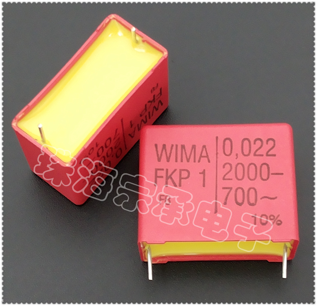 进口德国 0.022uF 2000V/700VAC WIMA威马 FKP1 薄膜电容 p27.5