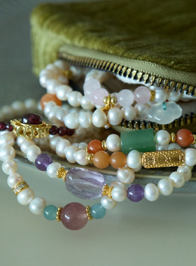 国风复古DIY天然淡水珍珠手链