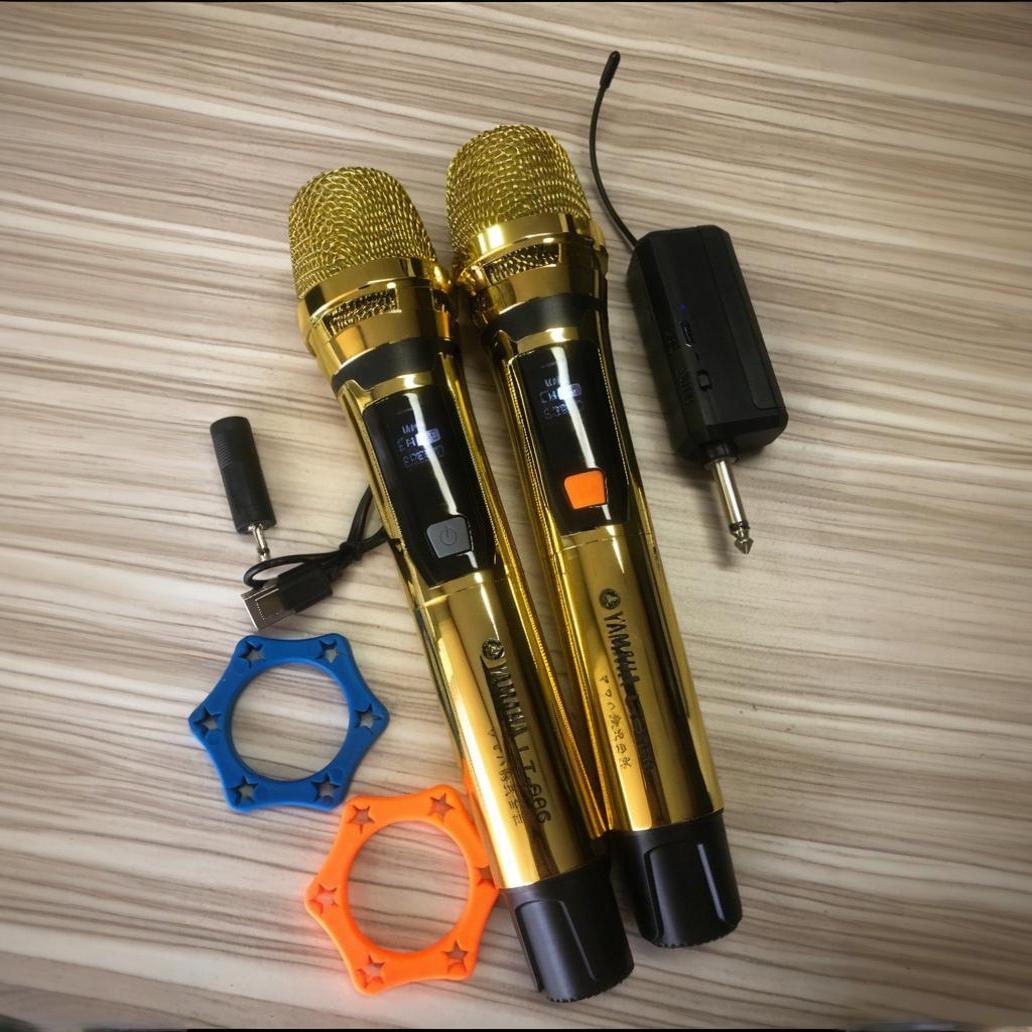 雅马哈 无线话筒一拖二麦克风舞台KTV演唱家用K歌手持教学话筒