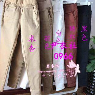 2024冬新尹衣社0966正品 夹棉百搭棉 休闲松紧腰铅笔小脚高腰女棉裤