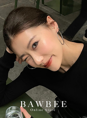 欧美钛钢女夸张耳圈大圆圈