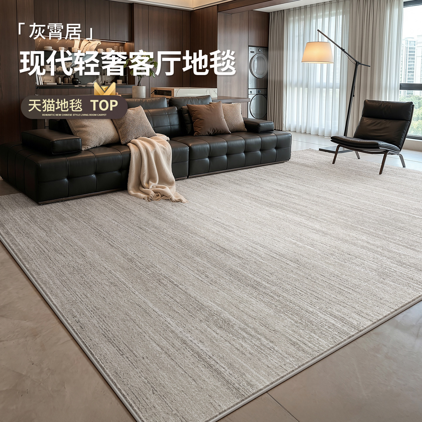 地毯客厅意式极简轻奢高级感免洗