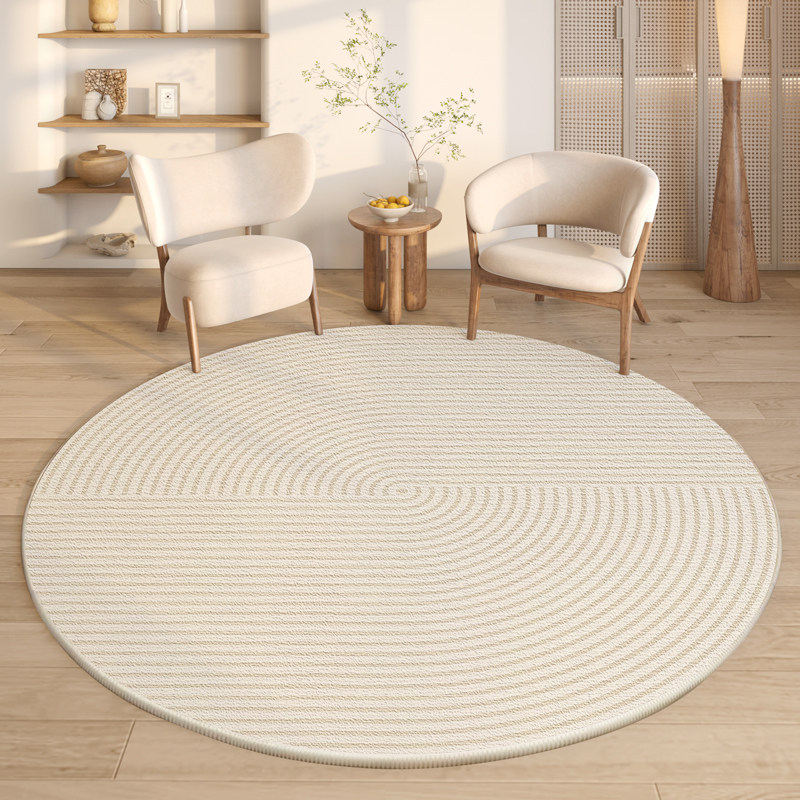客厅茶几地毯高级感2025新款圆形地垫奶油风卧室床边地毯免洗可擦,居家布艺,地毯,淘宝优惠券,粉丝福利购,淘宝优惠卷