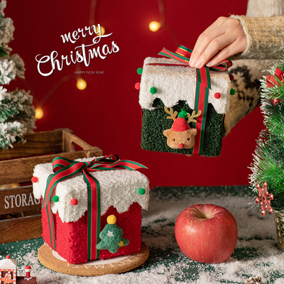 圣诞节装饰品摆件拍照摄影道具圣诞礼物盒桌面圣诞树氛围场景布置