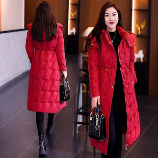 高级感收腰显瘦羽绒棉服女中长款棉衣爆款冬装时尚洋气棉袄子外套