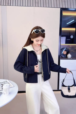 时尚休闲百搭连帽外套女2025秋季新款洋气显瘦宽松减龄夹克上衣潮