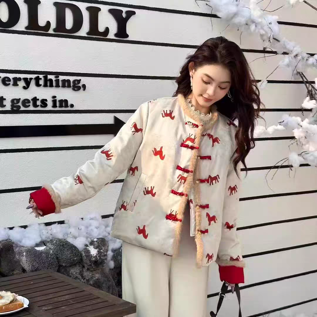 马到功成新中式国风羽绒服女冬短款双面穿印花盘扣保暖外套小个子,女装/女士精品,羽绒服,淘宝优惠券,粉丝福利购,淘宝优惠卷