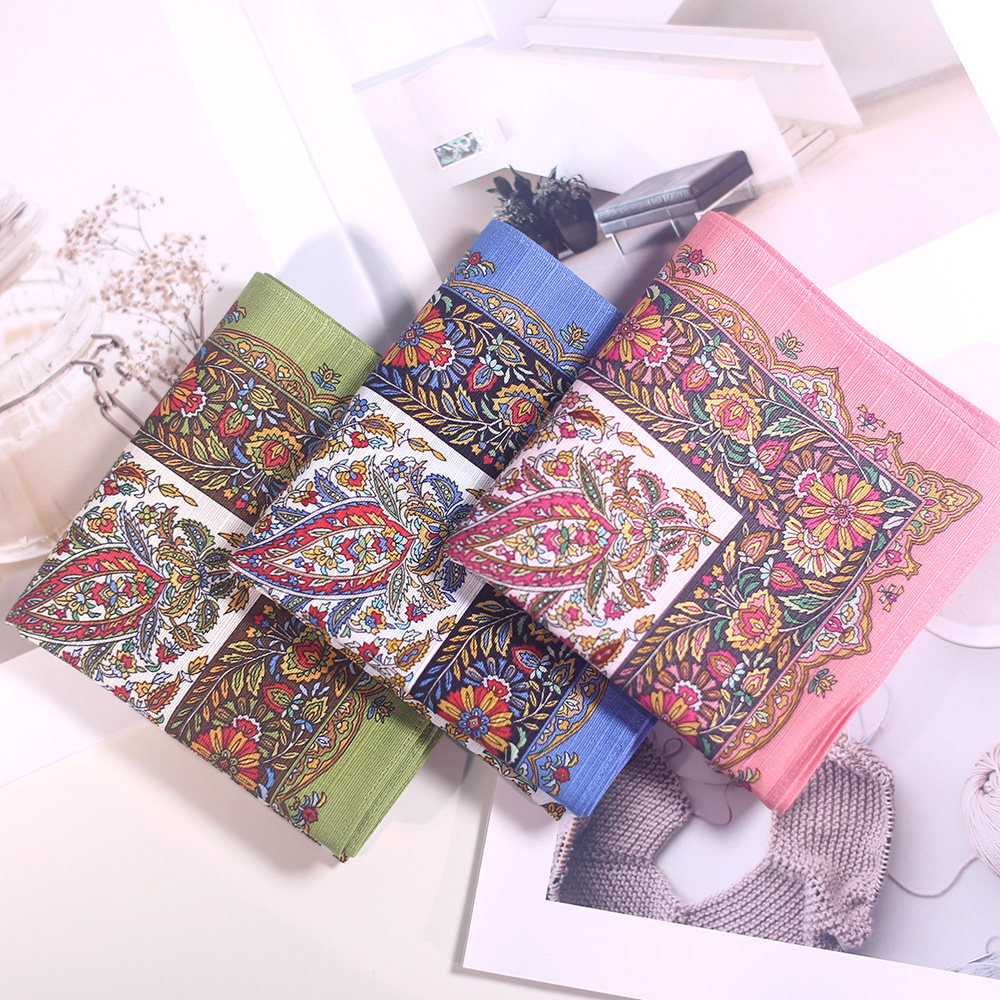 日本制和风小风吕敷大手帕加厚竹节棉纯棉可做小围巾包袱皮擦汗