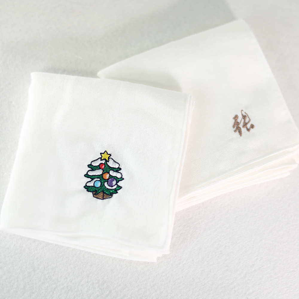 刺绣定制棉纱手帕和音私人定制