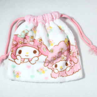 懒蛋蛋日本三丽鸥收纳袋纯棉毛巾材质数据线收纳卫生巾包装