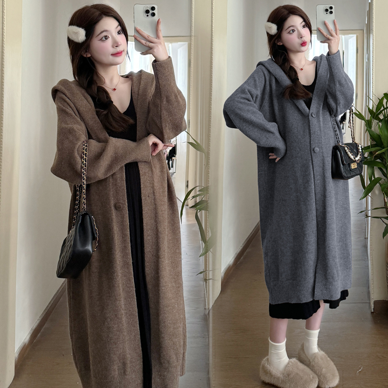 孕妇毛衣外套秋冬24新款宽松显瘦