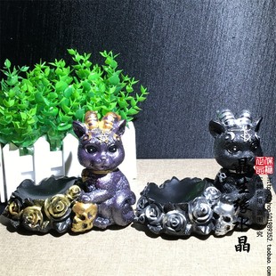 水晶球树脂底座 五芒星招财猫球型底座工艺品居家装饰品摆件