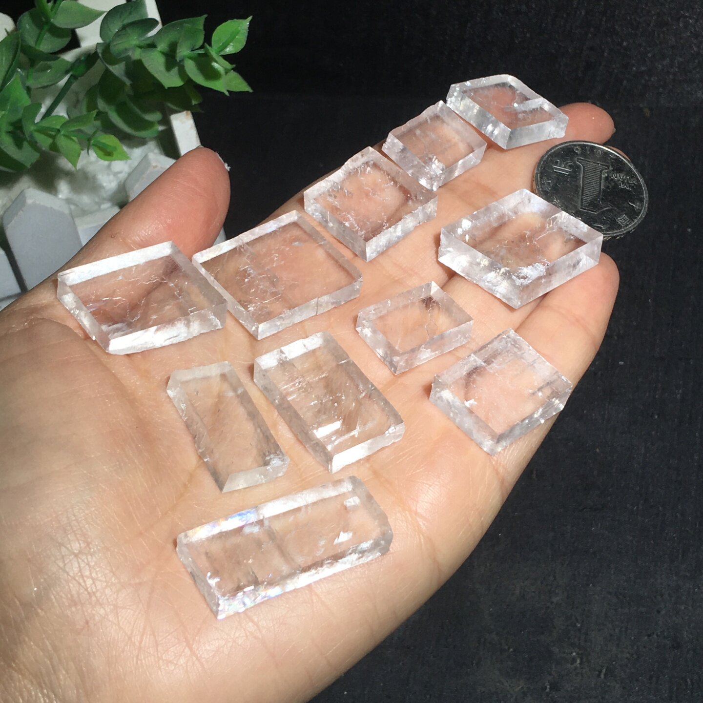 天然方解石原矿总重47克实物图一组