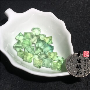 天然萤石八面体矿物晶体原石小标本石教学标本实物图一组可选特价