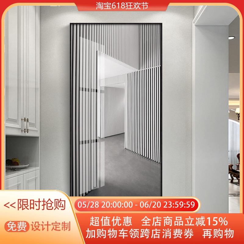 现代几何建筑装饰画客厅玄关走廊高级灰挂画后现代简约时尚摆放画图片