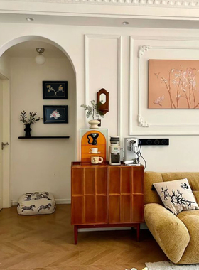 复古风转角挂画中古画高级感墙面装饰画中式氛围感软装好物壁画