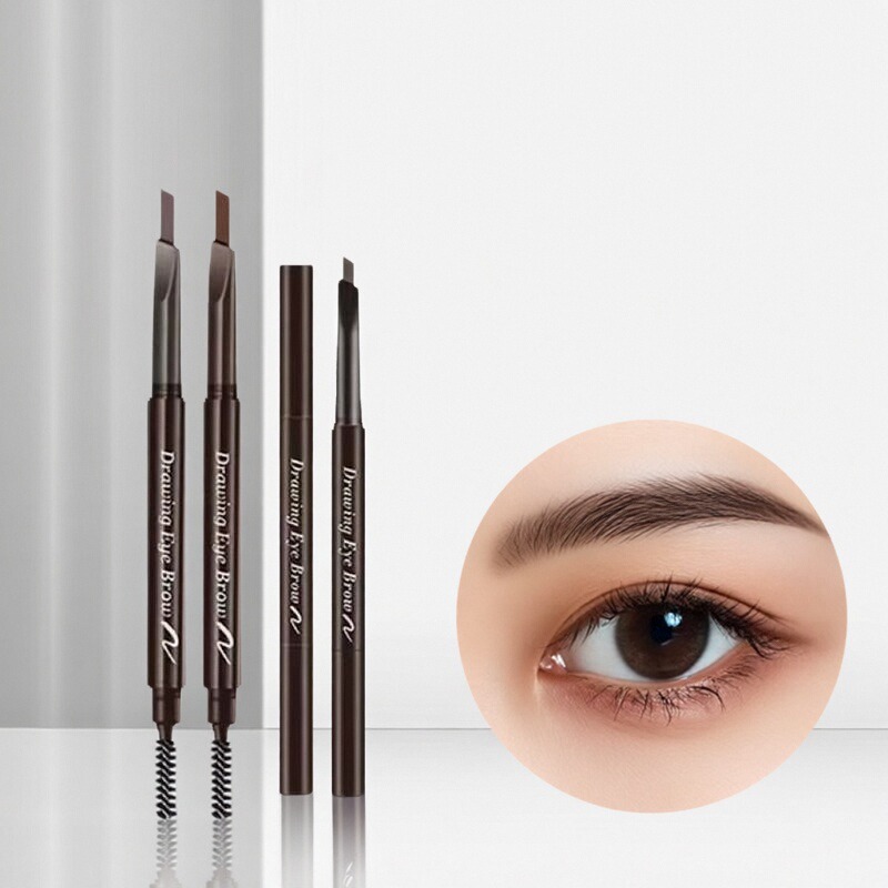 韩国爱丽小屋眉笔正品李佳琪推荐双头旋转自动带眉刷持久防水