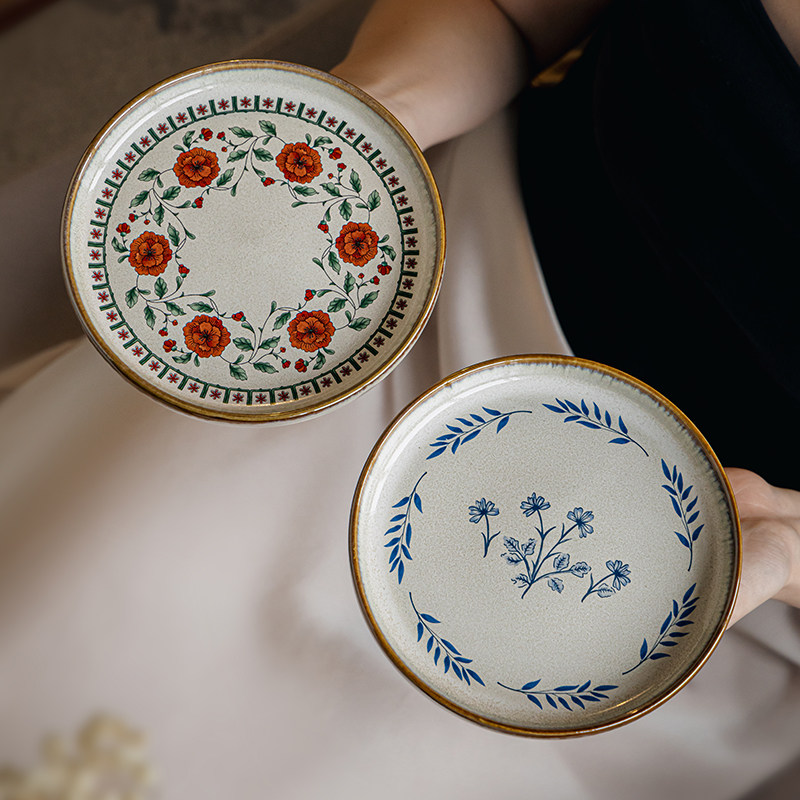 巷子尾〖精致甜品盘〗6英寸陶瓷圆盘复古蛋糕盘下午茶点心小碟子,餐饮具,盘,淘宝优惠券,粉丝福利购,淘宝优惠卷