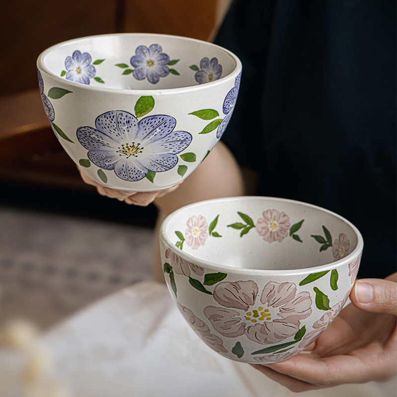 巷子尾〖漂亮的饭碗〗4.5英寸高碗芝麻釉陶瓷碗创意米饭碗甜品碗,餐饮具,碗,淘宝优惠券,粉丝福利购,淘宝优惠卷