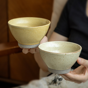 巷子尾〖做旧高脚碗〗4.5英寸陶瓷碗日式 米饭碗家用粥碗吃饭小碗