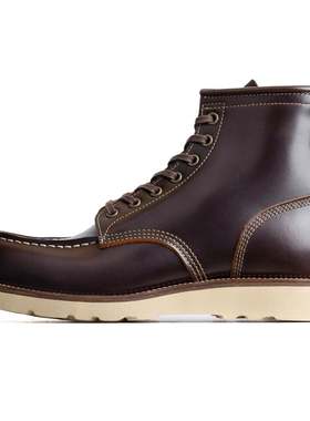 City MocToe Boot -luosjiet®boots -Brown TeaCore OTA Cowhide