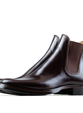 WholeCut Chelsea Boots -Hand Dyed Black/Brown Horsebutt TPR