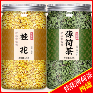 桂花薄荷茶官方旗舰店正品新鲜桂花薄荷叶泡水喝夏天解暑冲泡饮品