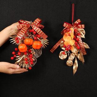 新年春节装饰品入室门挂件红果柿子大门发财果氛围布置2026新款