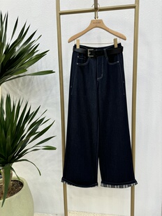 直筒裤 淑朵B618深阔腿牛仔裤 高腰宽松显瘦拖地长裤 秋季 女2025新款