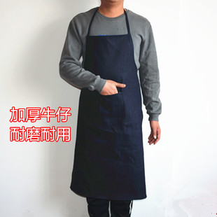 牛仔围裙 袖套护袖加厚加长劳动布成人围裙围腰 车间防脏防污耐磨