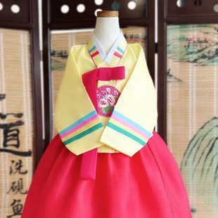 朝鲜族儿童民俗服装演出韩服舞台服女孩118-123