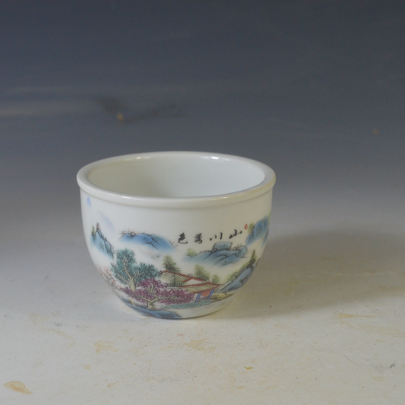 仿古瓷器 复古民国风格 粉彩杯 茶杯酒杯 古董古玩老货旧货103