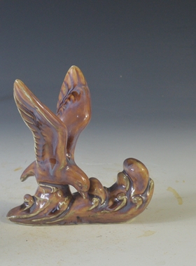 仿古瓷器 复古民国风格 全手工制瓷 大雕笔架 文房 古董古玩摆件