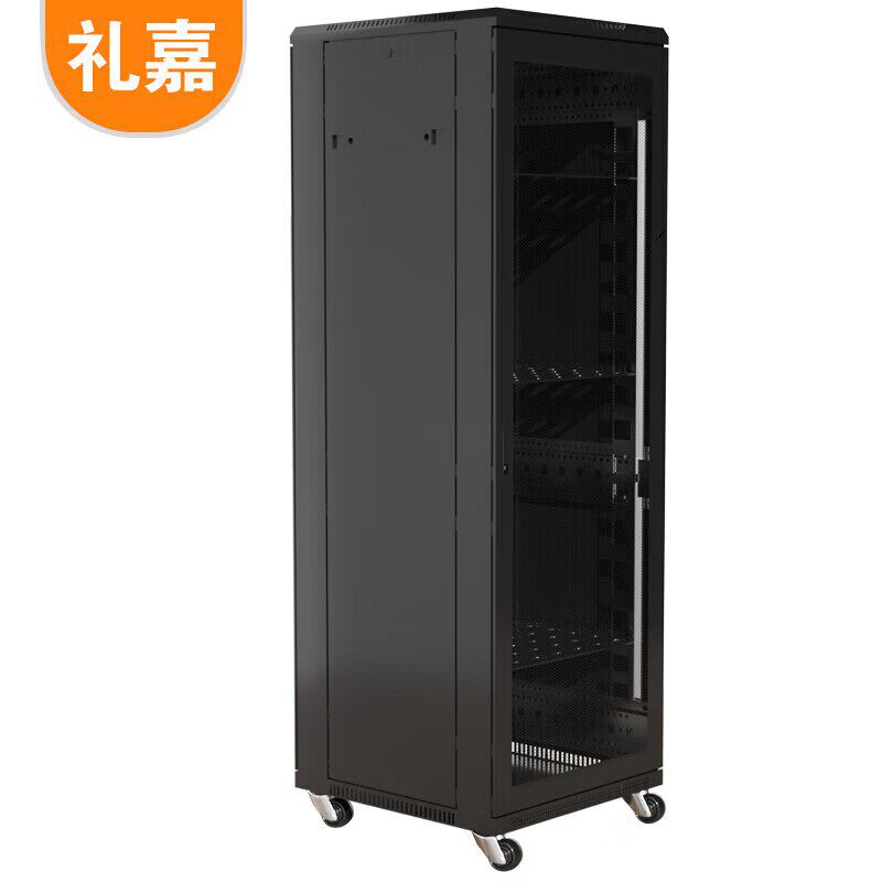 礼嘉 经济款 2米42U网络机柜19英寸2000*600*1000 黑色 LJ-G86342