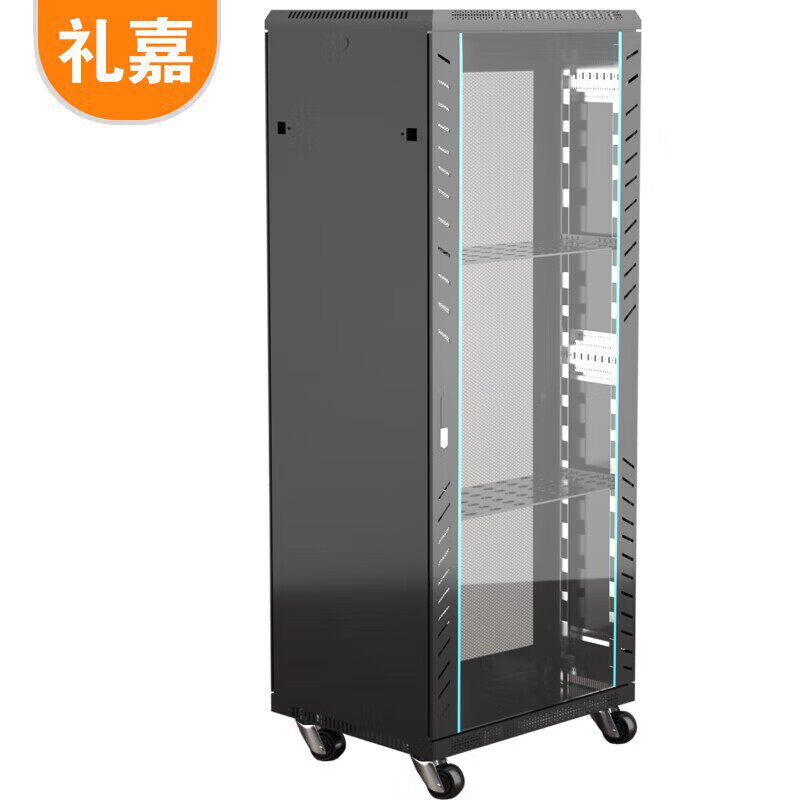 礼嘉 豪华款 1.8米37U网络机柜19英寸1800*600*800 黑色LJ-H86237