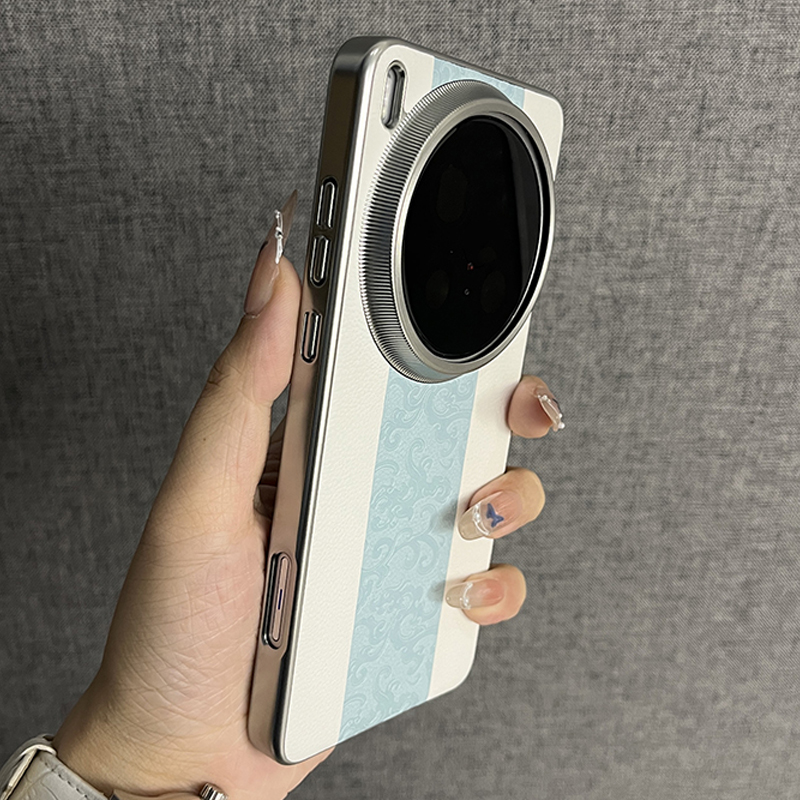 适用vivox200ultra素皮纹手机壳