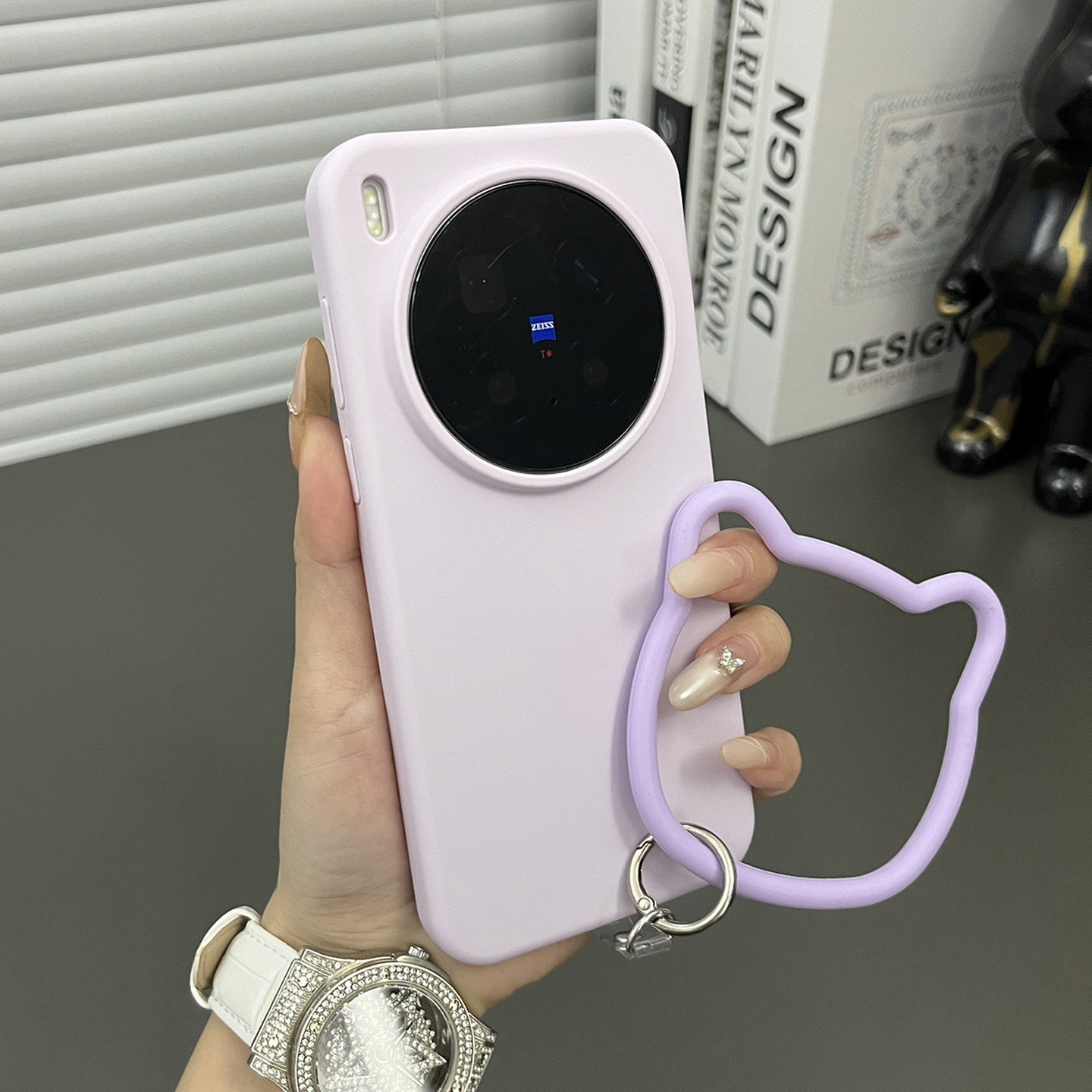 三只鱼【可爱液态硅胶豆紫色手提环】适用vivox300/200/100pro/x200ultra手机壳新款ins风防摔全包保护套男女,3C数码配件,手机保护套/壳,淘宝优惠券,粉丝福利购,淘宝优惠卷