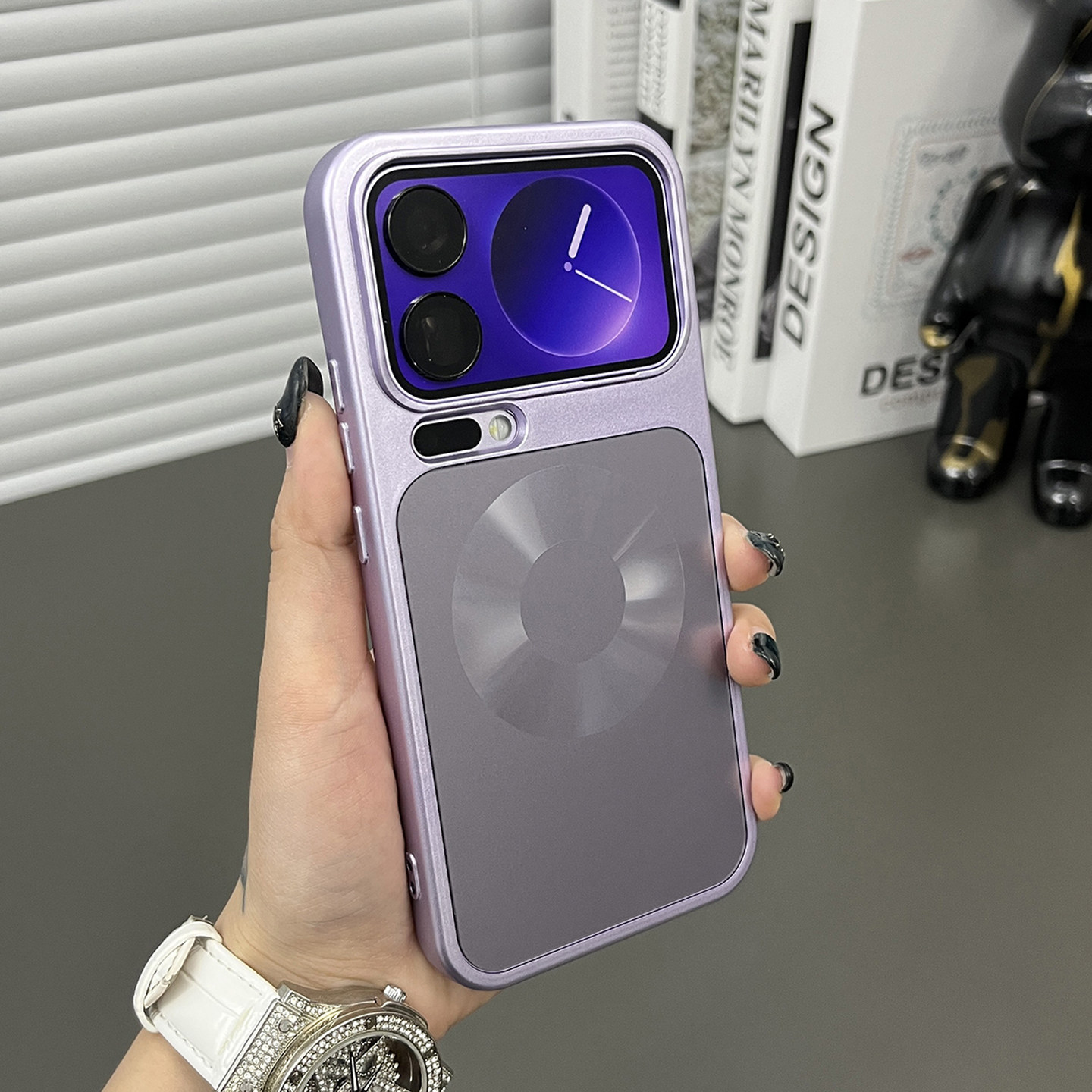 三只鱼【日韩秒变磨砂CD纹磁吸冷烟紫】适用于小米17promax/15/14pro手机壳新款网红ins风防摔全包保护套男女