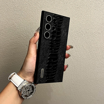 适用三星s24ultra蔚莱皮质手机壳