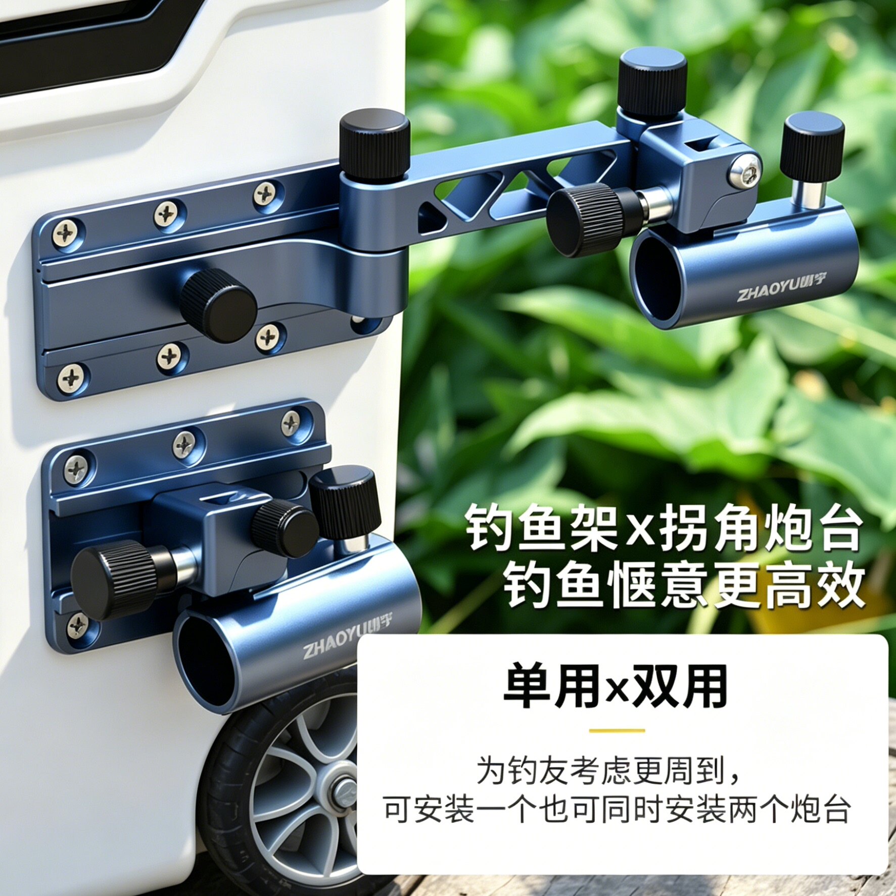 朝宇高端品质钓箱配件，可撑长竿图片