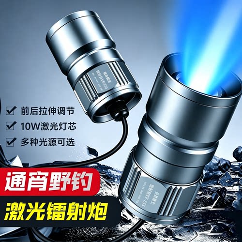 强光防水钓鱼灯10W激光灯
