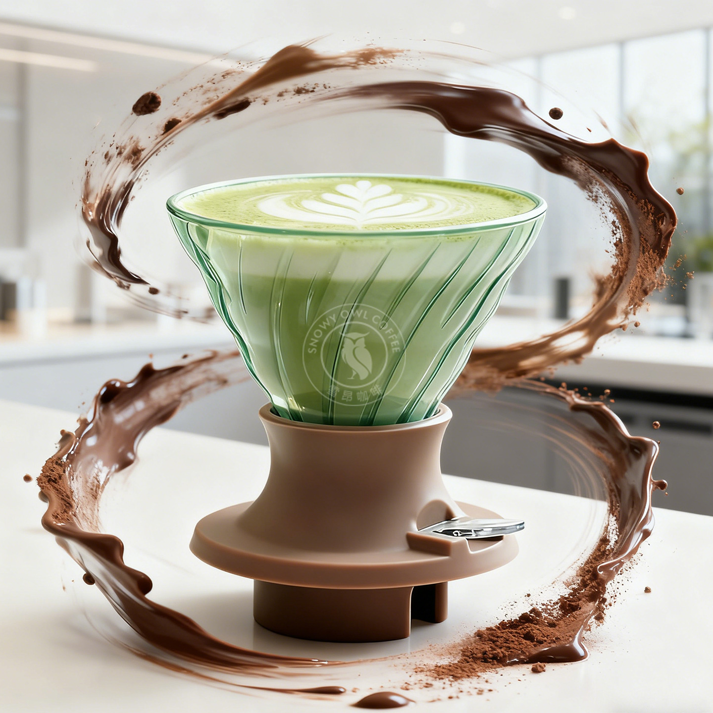 HARIO彩色玻璃聪明杯v60凹槽