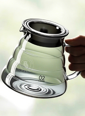 HARIO日本玻璃手冲壶咖啡云朵分享壶v60滤杯手冲咖啡壶聪明杯套装