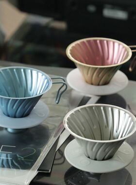 新品|HARIO纯钛V60手冲滤杯 金属户外咖啡滴滤杯冲煮杯咖啡钛滤杯