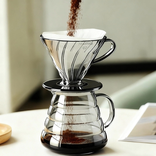 hario手冲咖啡滤杯V60滴滤式 树脂咖啡杯手冲滤杯滤纸咖啡过滤杯